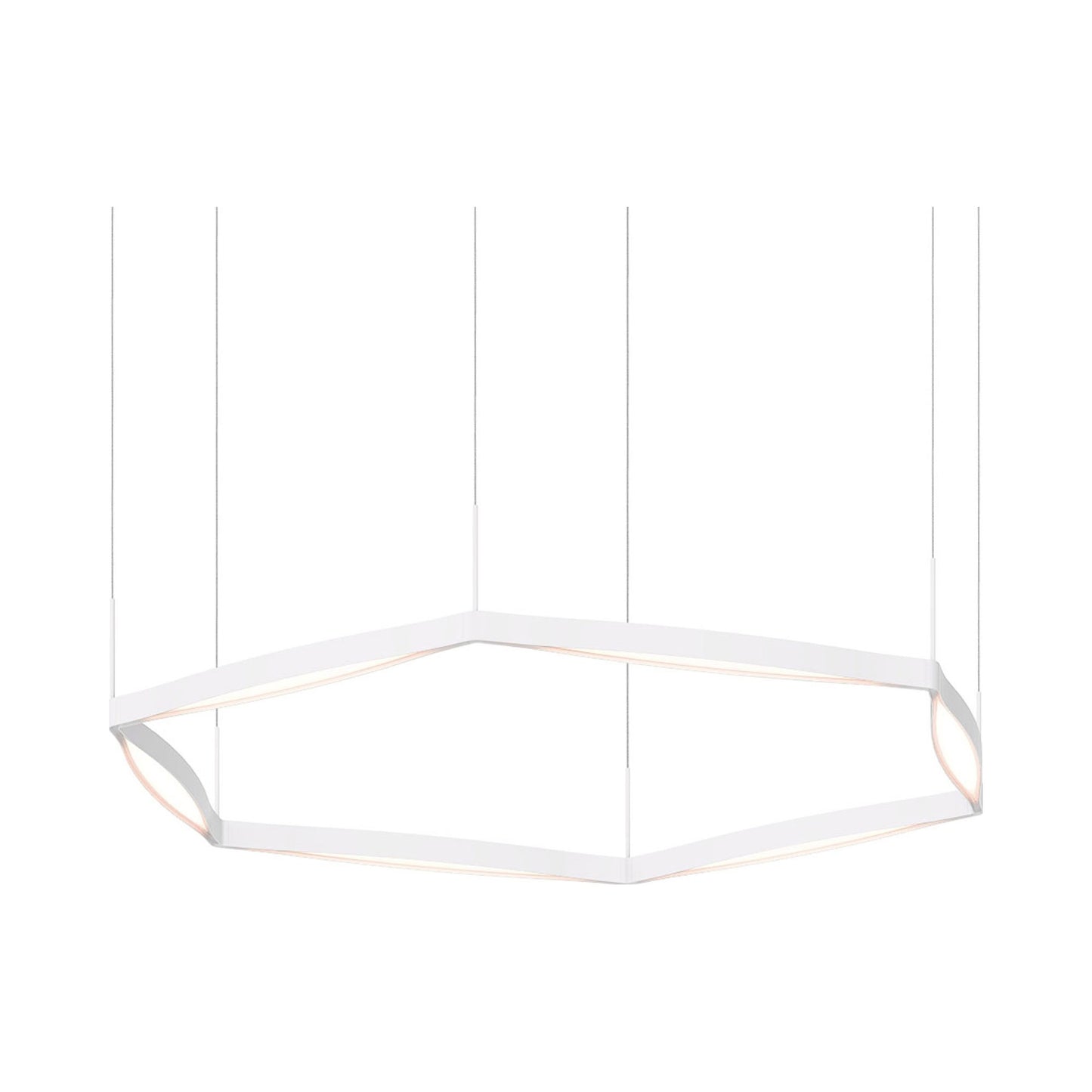 Ola™ LED Linear Pendant Light in Satin White (6-Light).