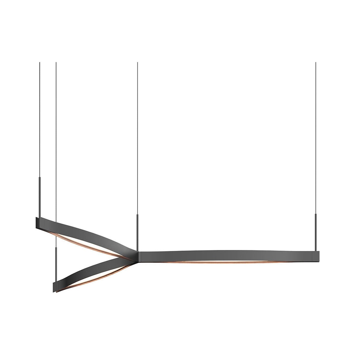 Ola™ Tri-Star LED Pendant Light in Satin Black.