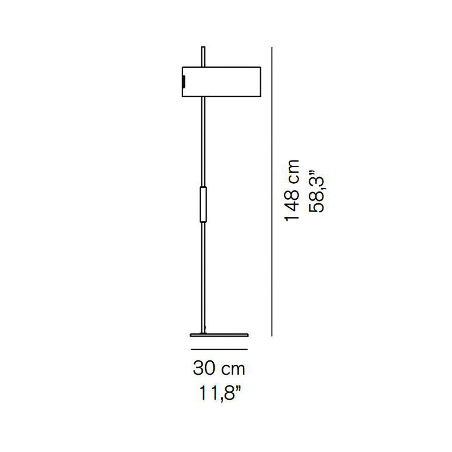 1953 Floor Lamp - line drawing.