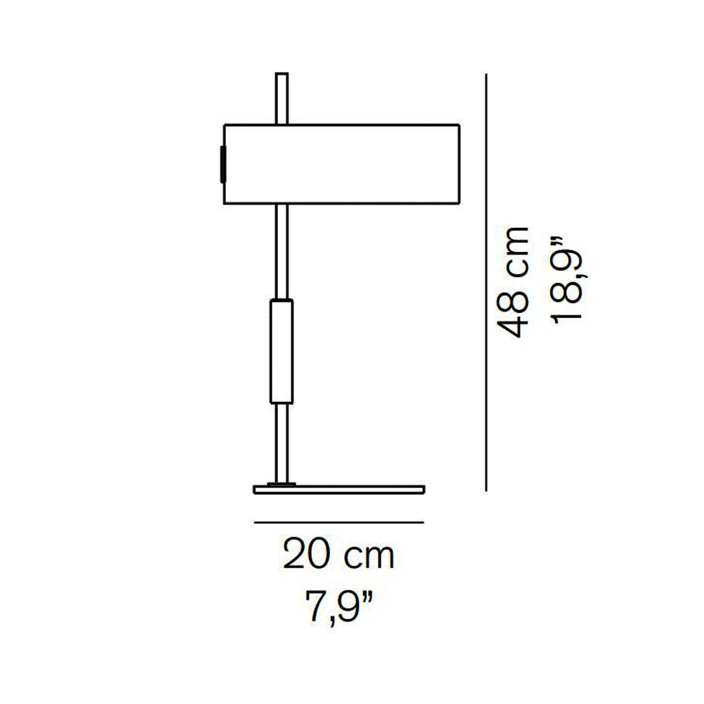 1953 Table Lamp - line drawing.