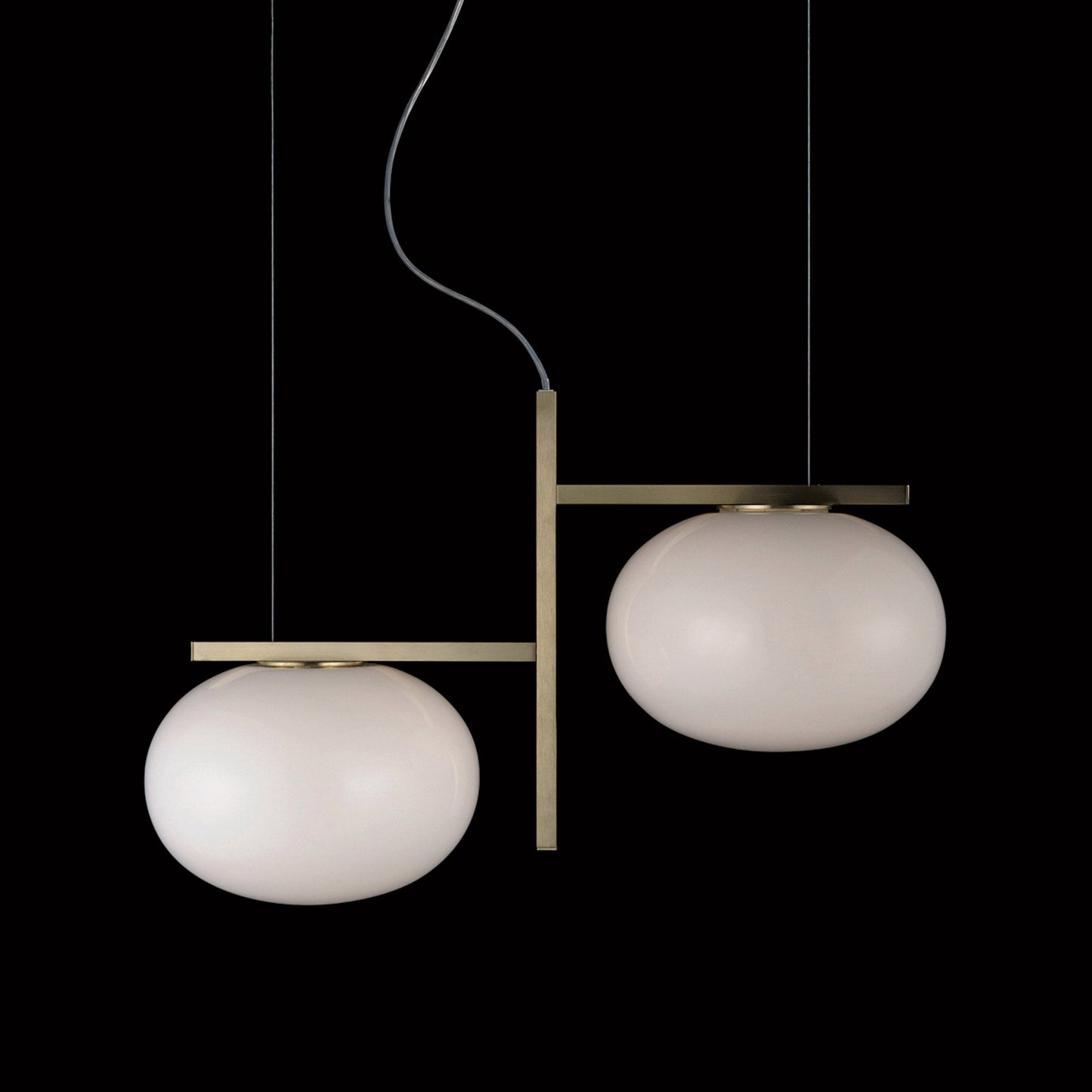 Alba Pendant Light in Satin Brass (2-Light).