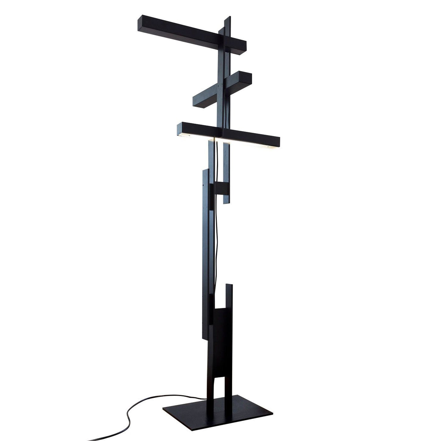 Las LED Floor Lamp in Matt Black-Grey.