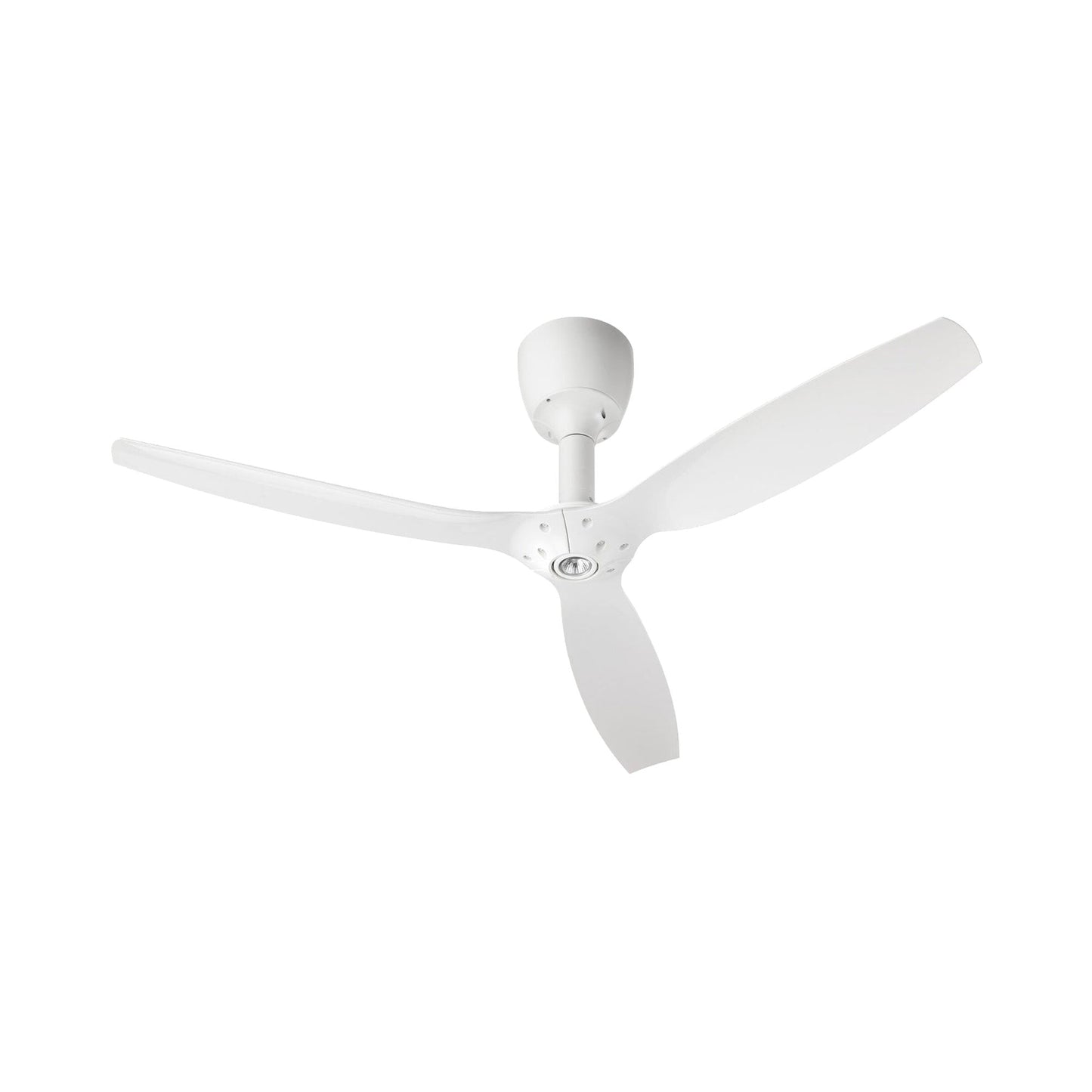 Alpha LED Ceiling Fan in White.