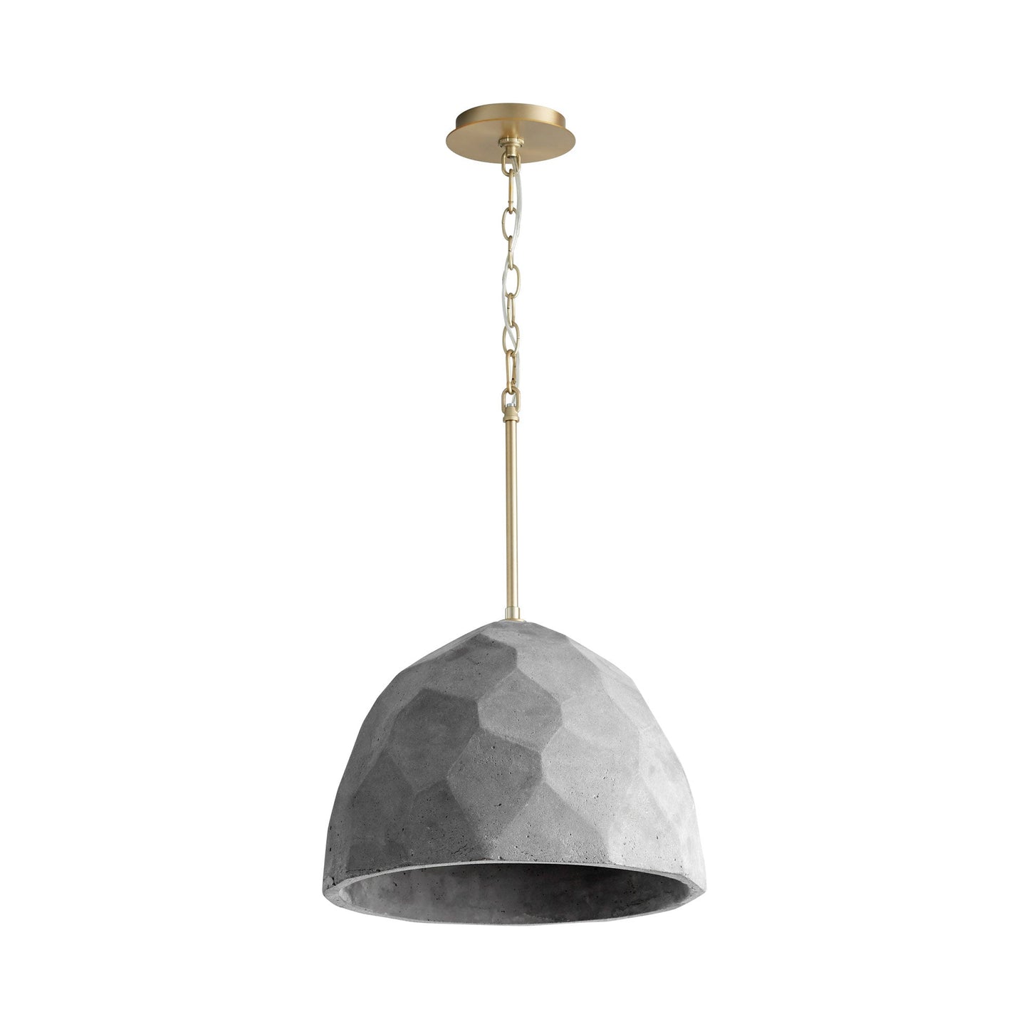 Maria LED Pendant Light in Dark Gray/Aged Brass.
