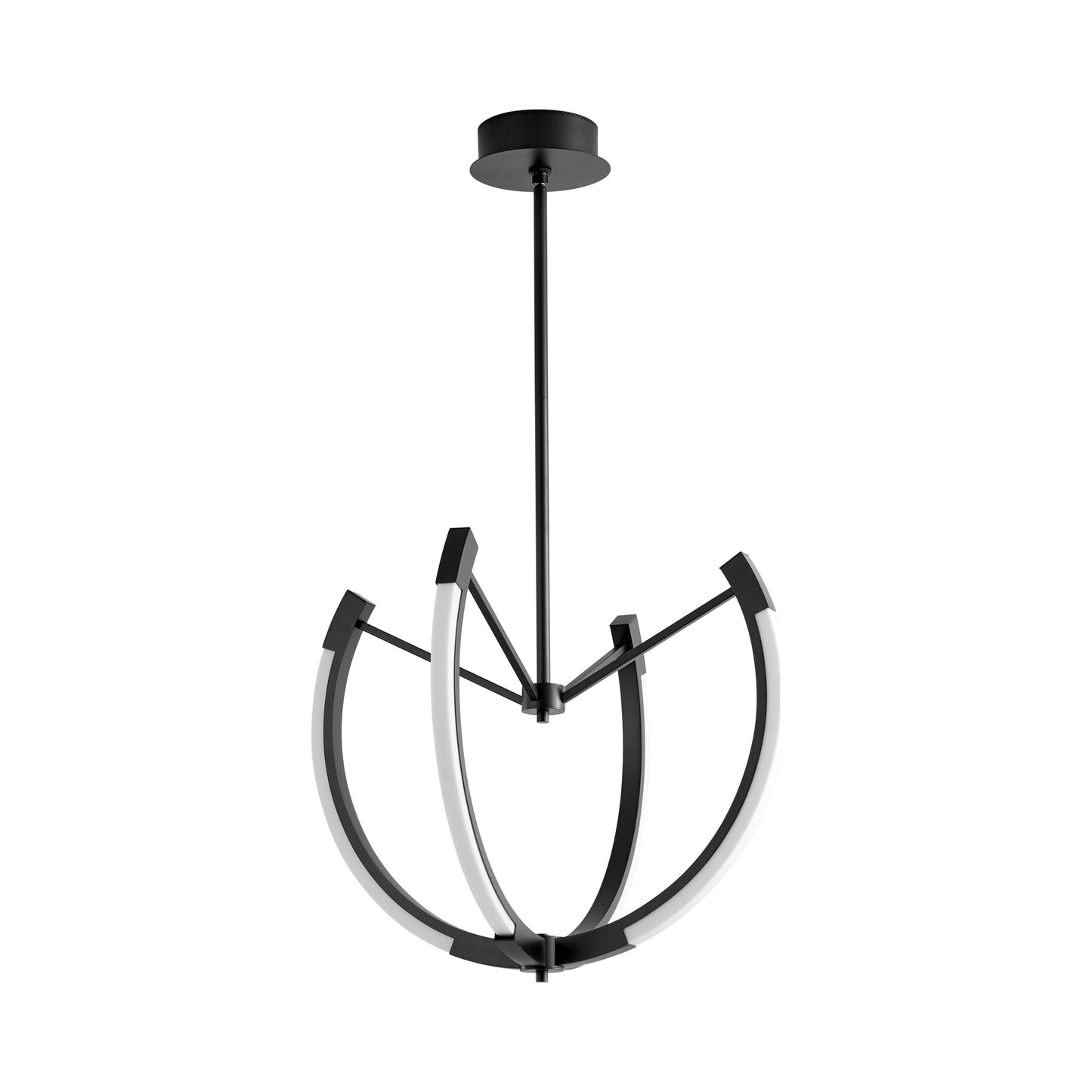 Utopia LED Chandelier in Black (28-Inch).