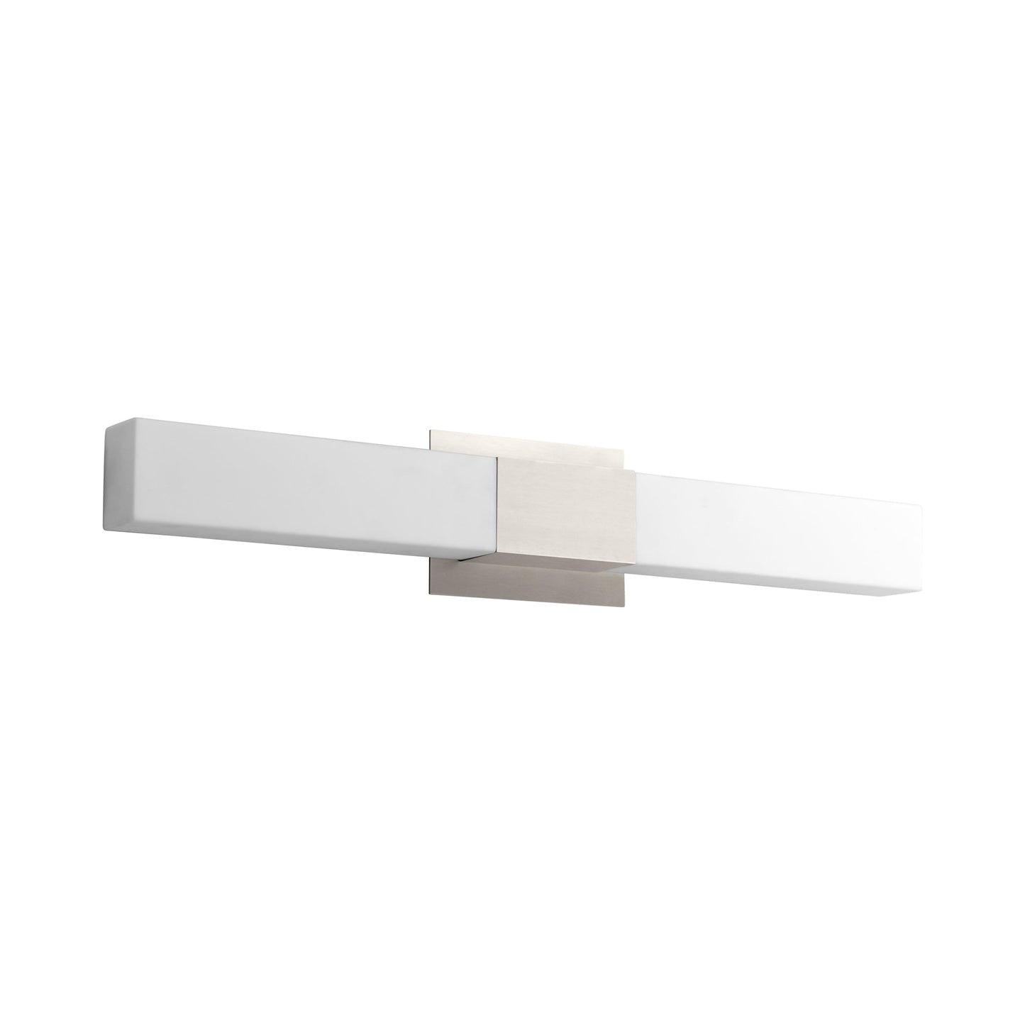 Vewga LED Vanity Wall Light in Satin Nickel.