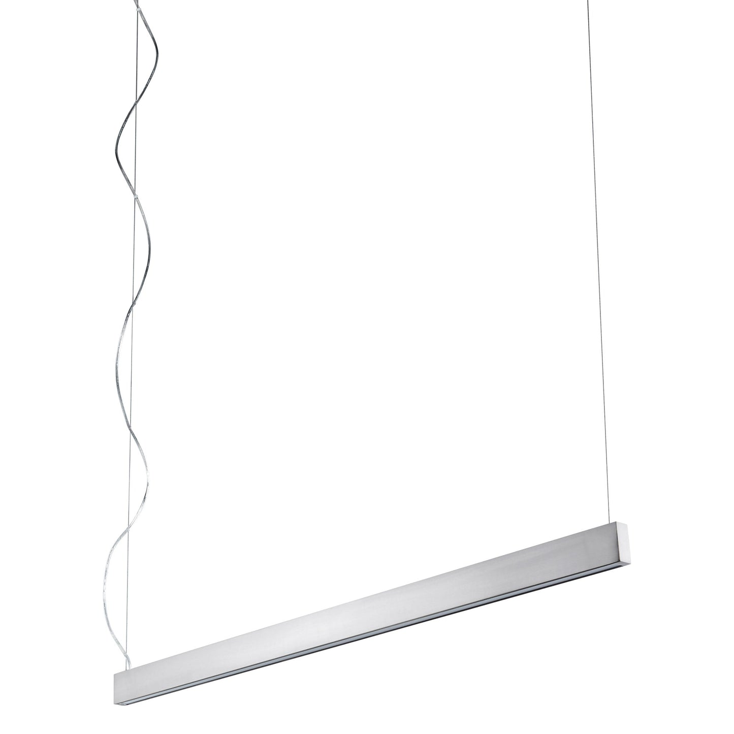 Zepp LED Linear Pendant Light in Satin Nickel (50-Inch).