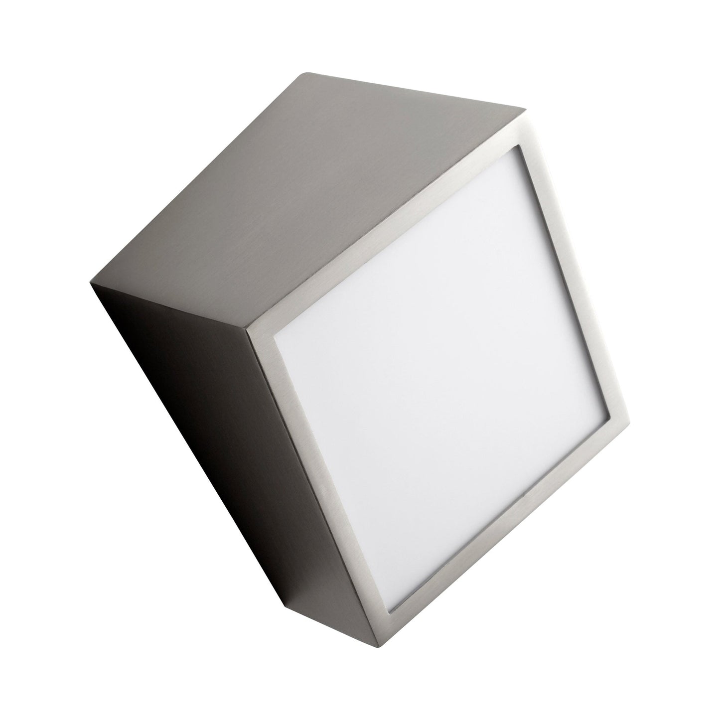 Zeta LED Wall Light in Satin Nickel.