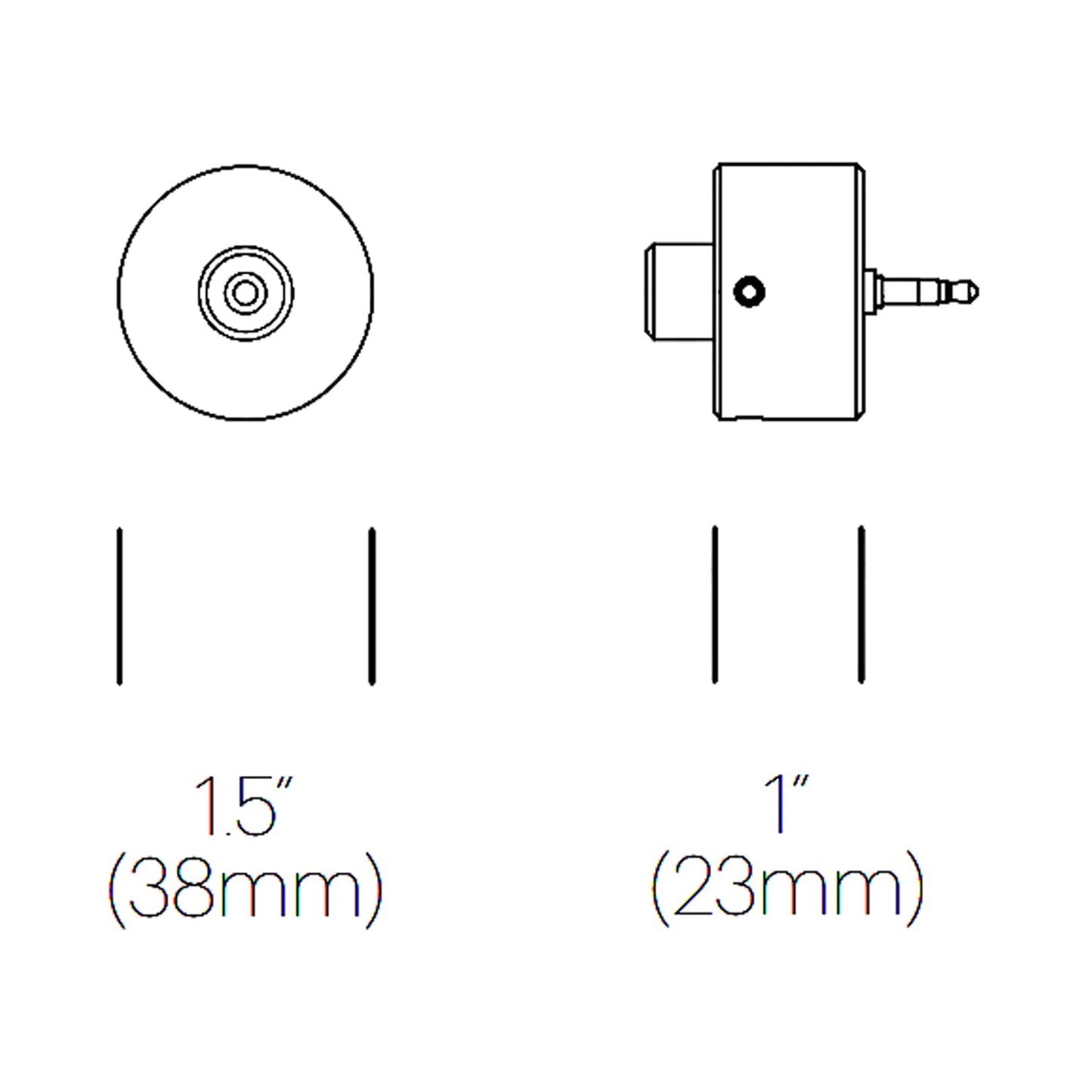 Bola Flush Stand Off Kit - line drawing.