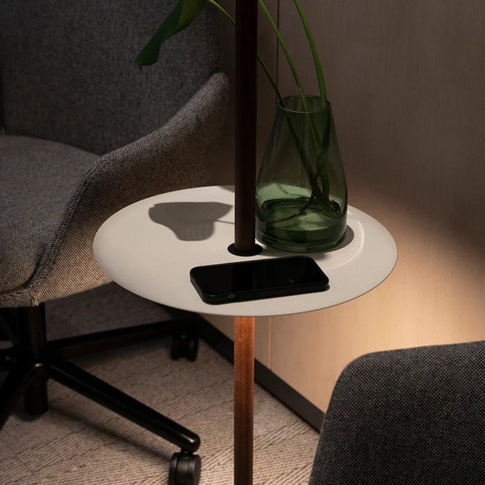 Nivel Pedestal LED Table Lamp in living room.