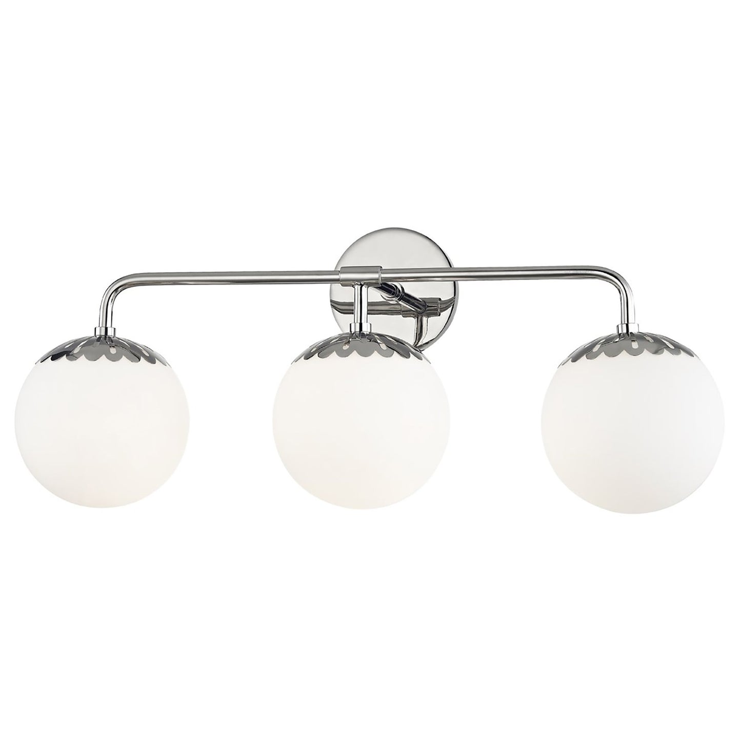 Paige Bath Vanity Light in Polished Nickel (3-Light).