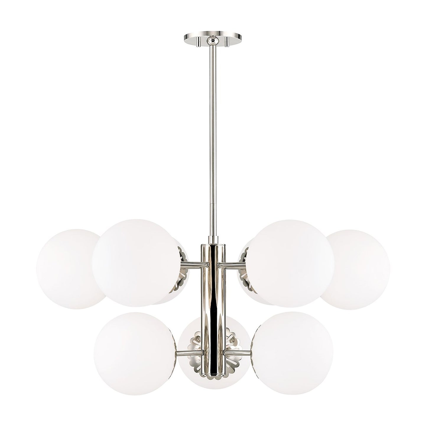 Paige Chandelier in Polished Nickel (9-Light).