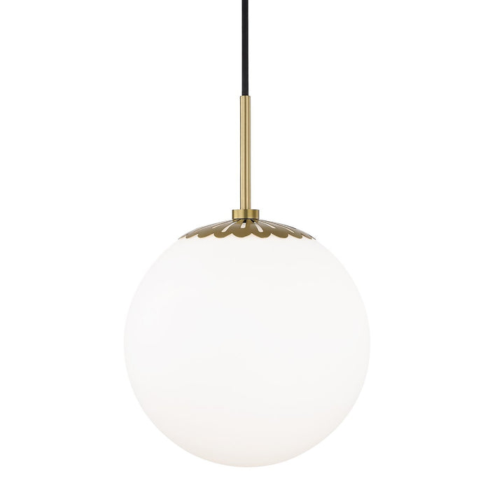Paige Pendant Light in Aged Brass (Large).