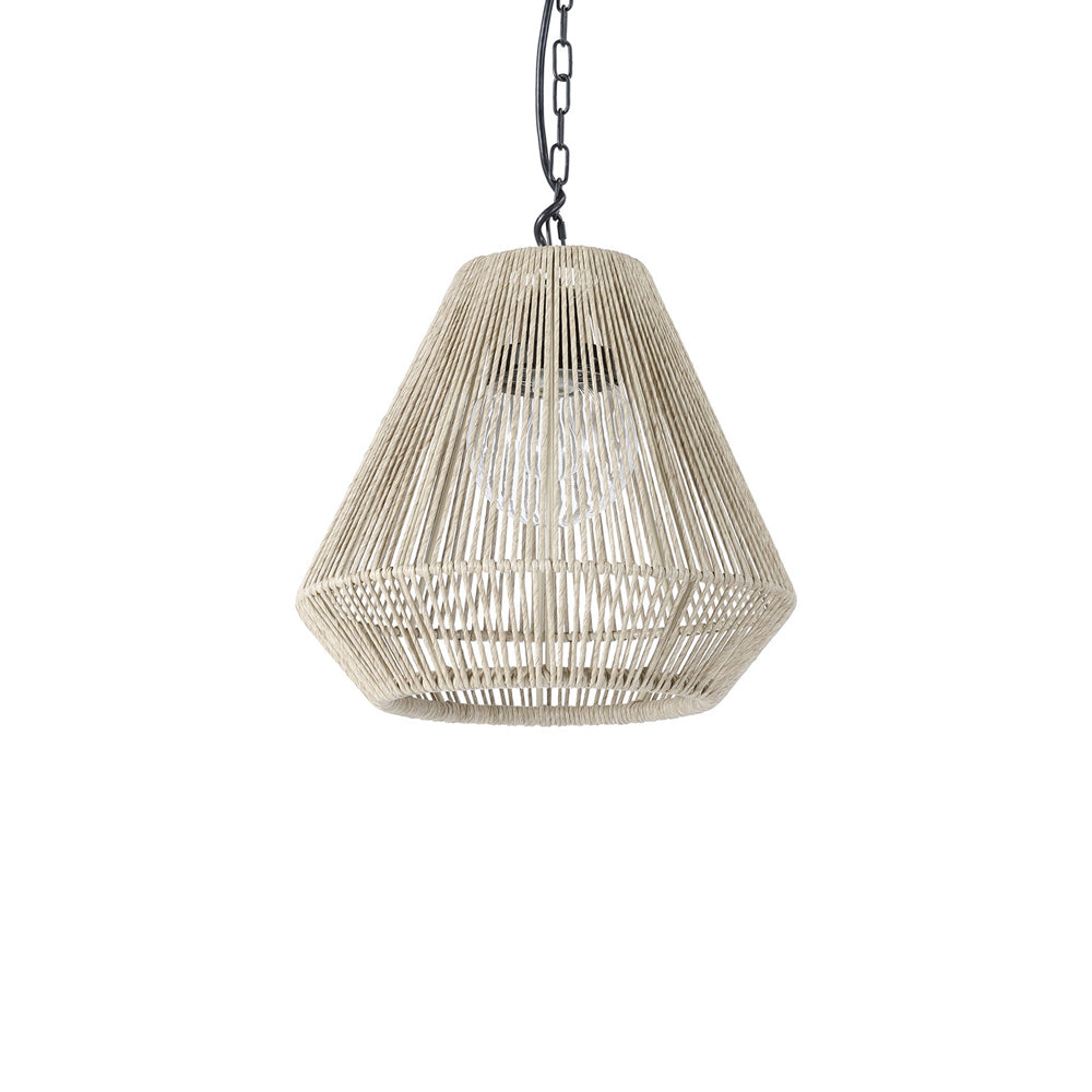 Tanner Outdoor Tapered Pendant Light in Natural.