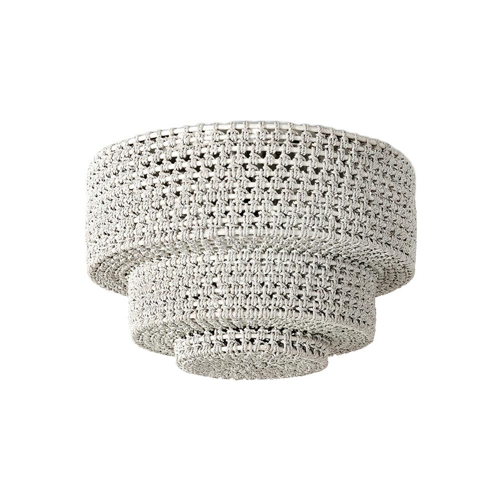 Veranda Flush Mount Ceiling Light in Whitewash/Pewter.