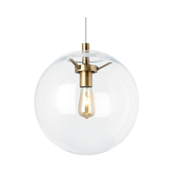 Palona Pendant Light in Aged Brass/Clear (Incandescent).