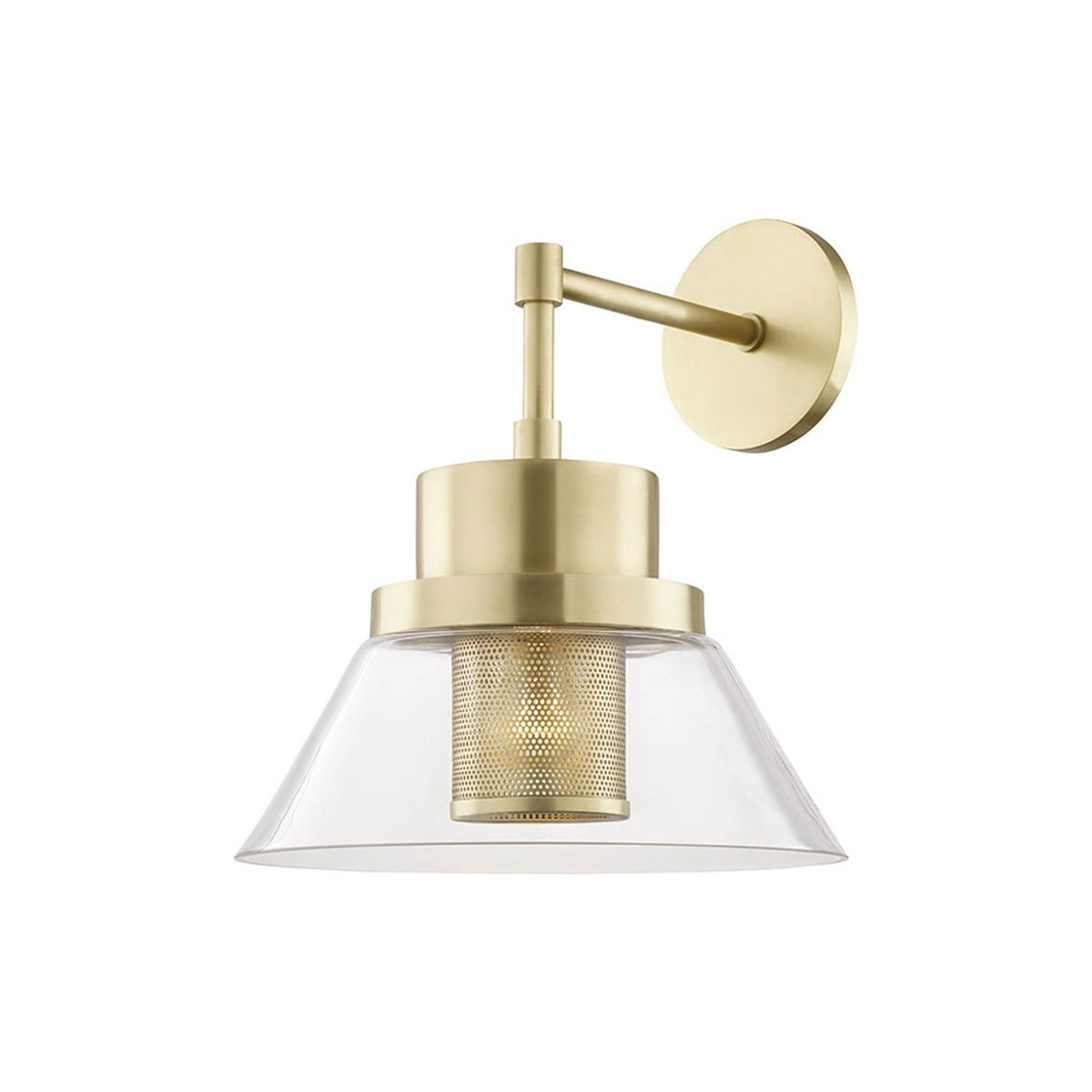 Paoli Wall Light in Aged Brass.