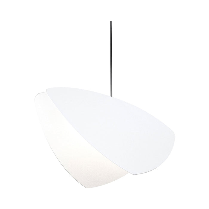 Papillons™ LED Pendant Light in Satin White (6.75-Inch).