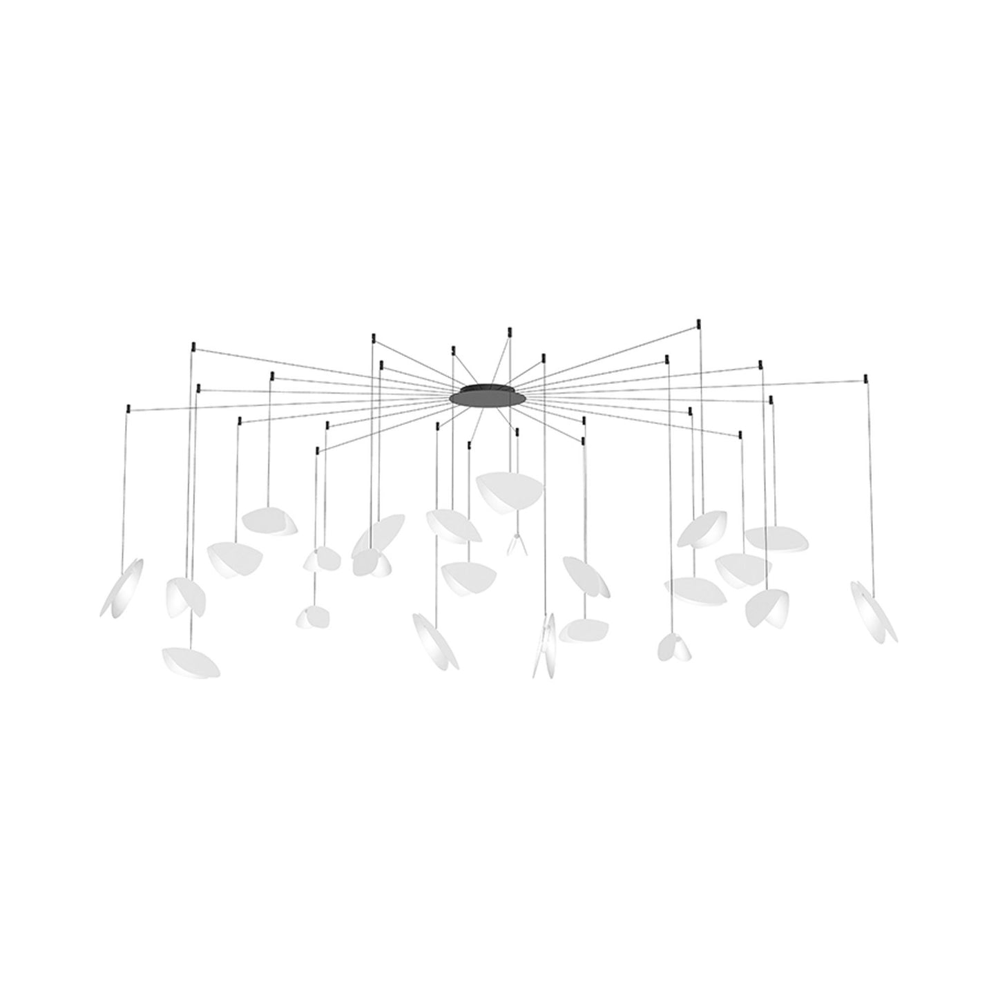 Papillons™ Swag LED Pendant Light in Satin White (24-Light).