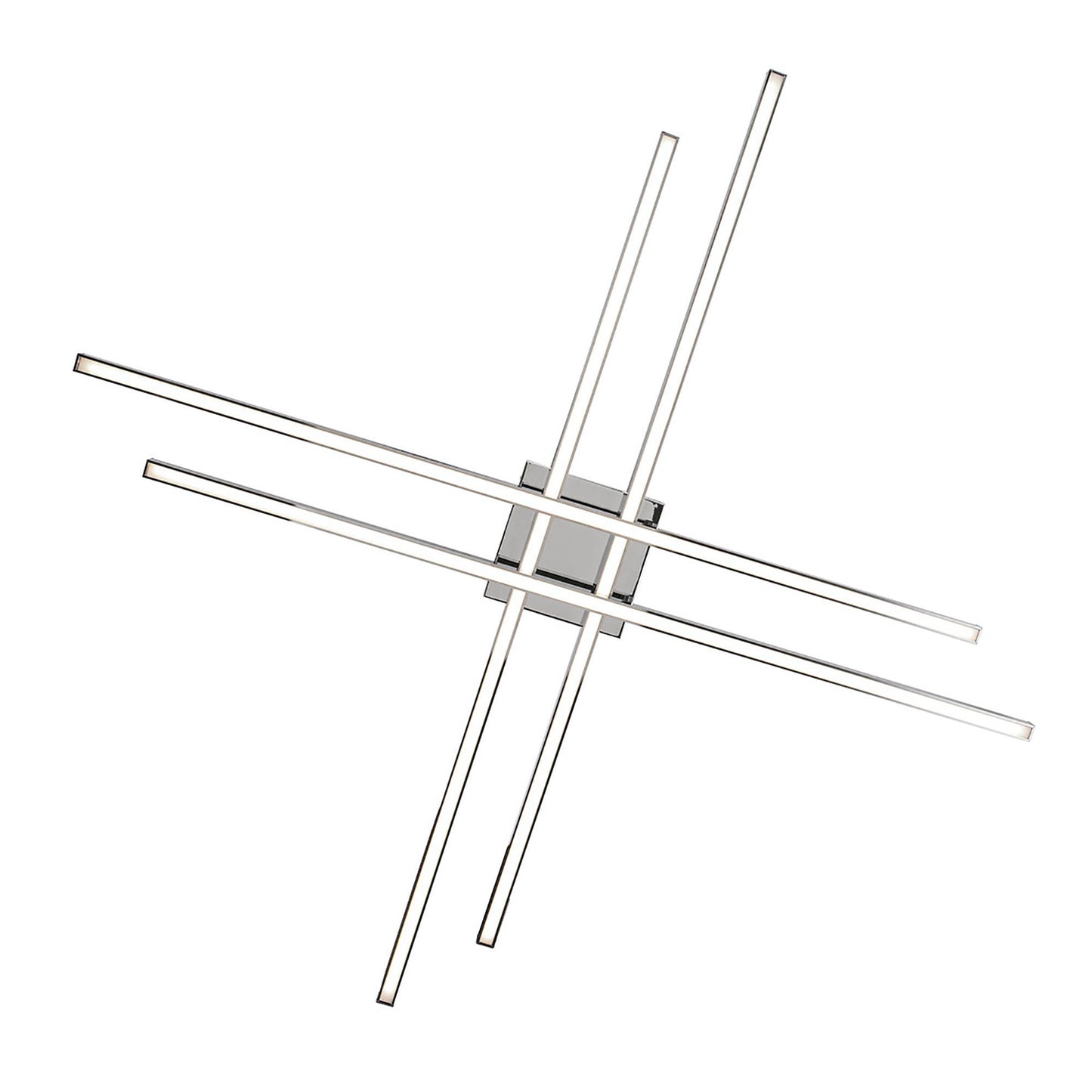 Parallax LED Flush Mount Ceiling Light in Chrome (Large).