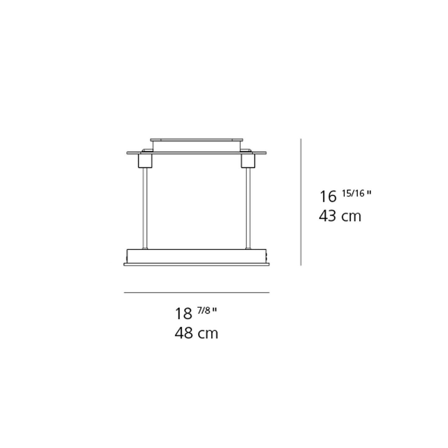 Pausania LED Table Lamp - line drawing.