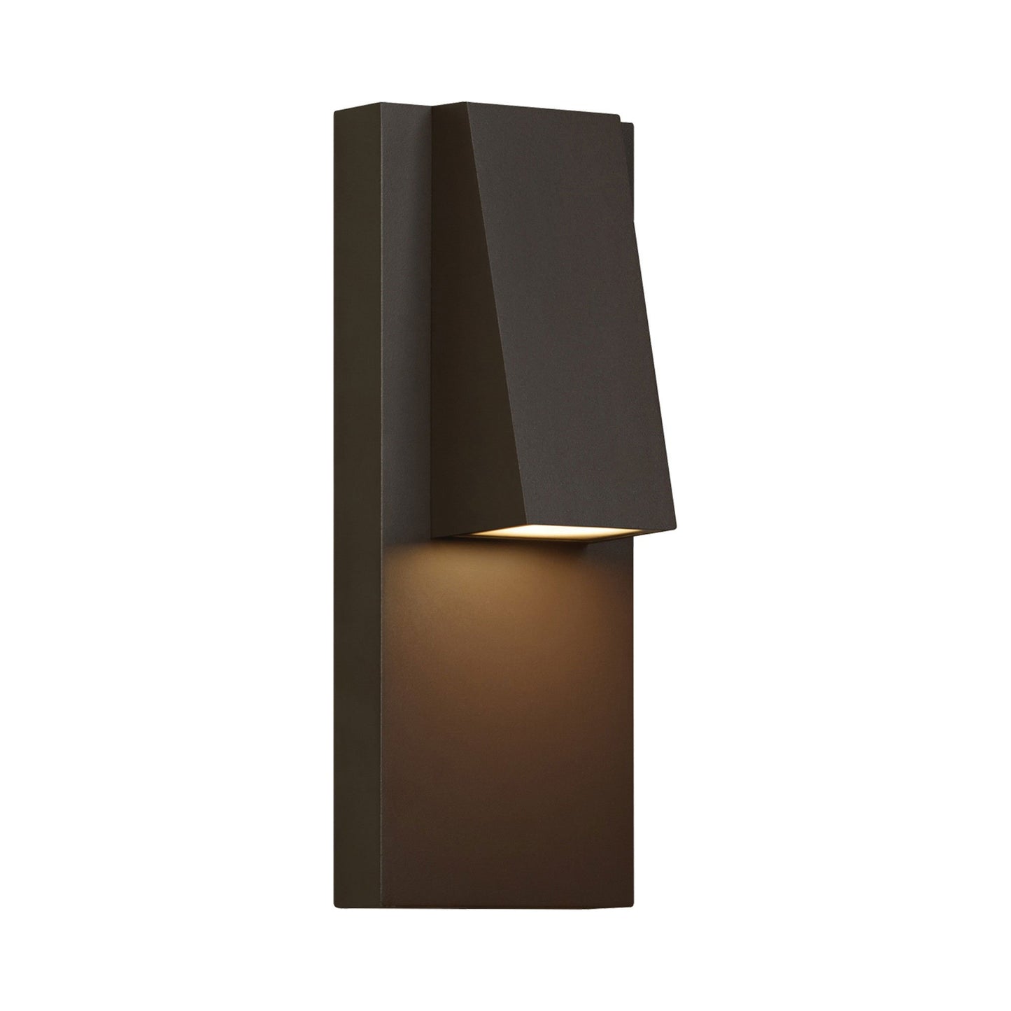 Peak Outdoor LED Wall Light in Bronze.