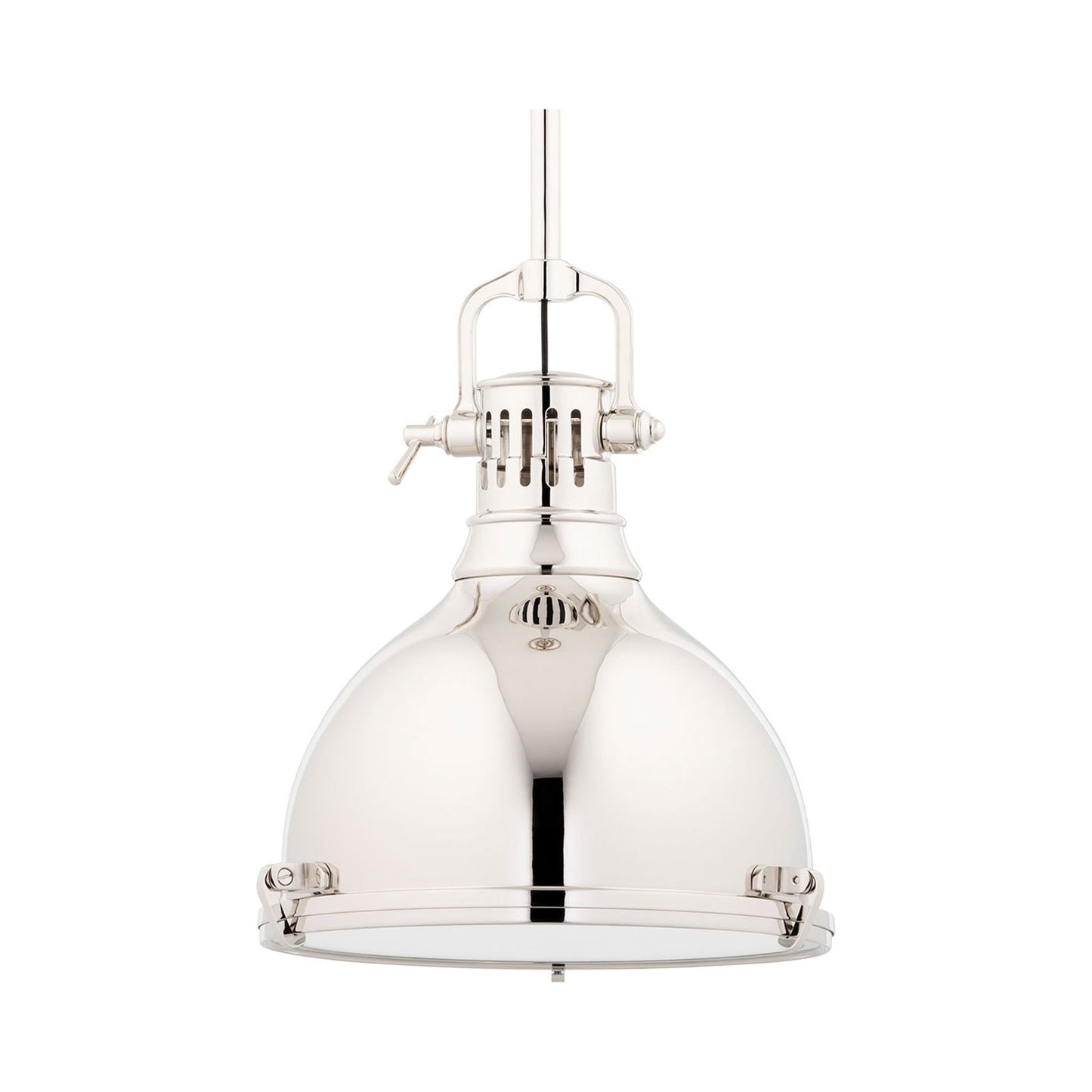 Pelham Pendant Light in Large/Polished Nickel.