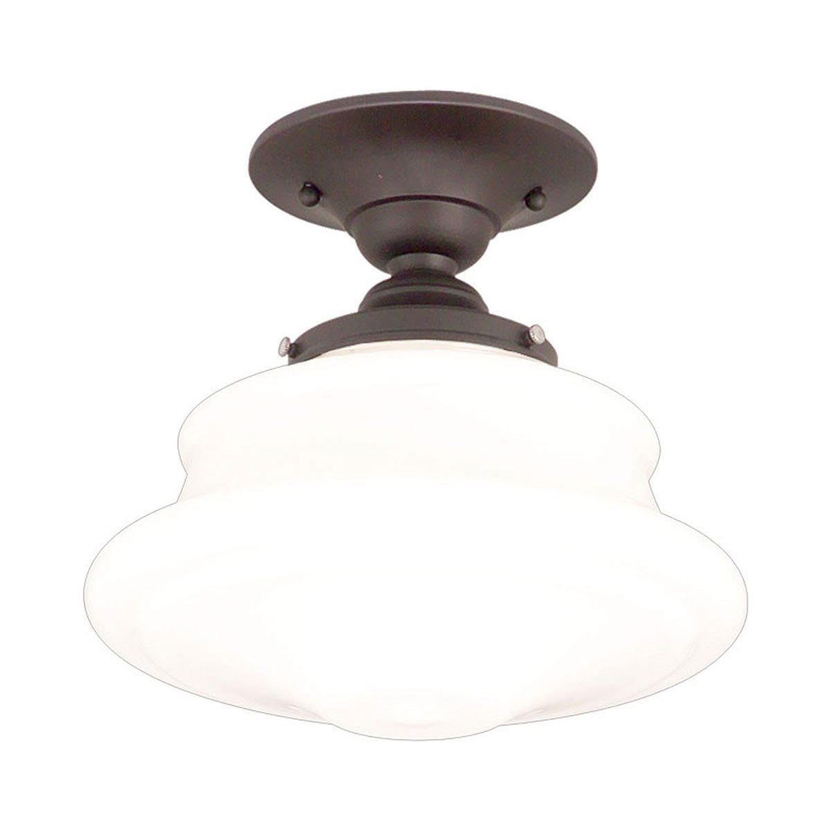 Petersburg Semi-Flush Mount Ceiling Light in Large/Old Bronze.