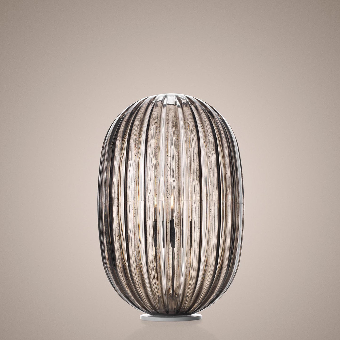 Plass Media Table Lamp in Grey.