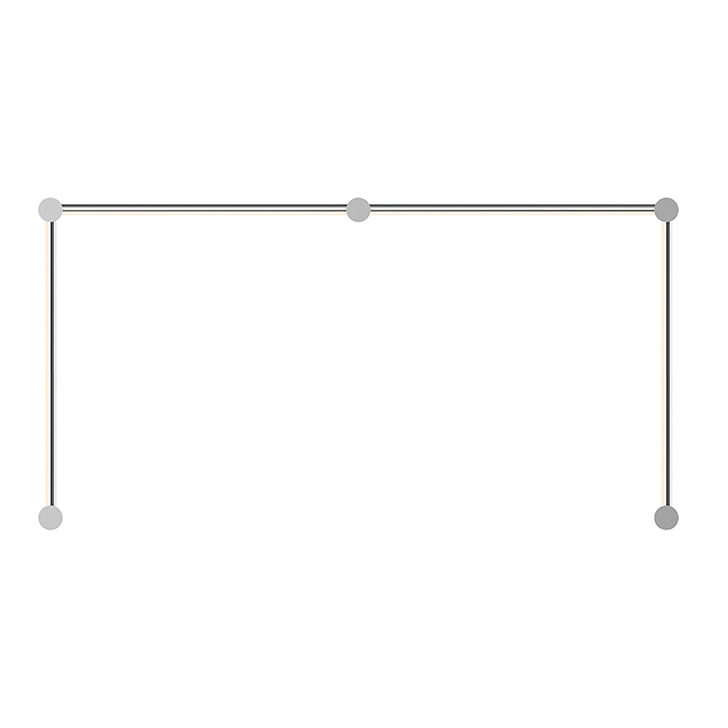 Purolinear 360™ Double N Linear LED Wall Light in Satin Chrome.