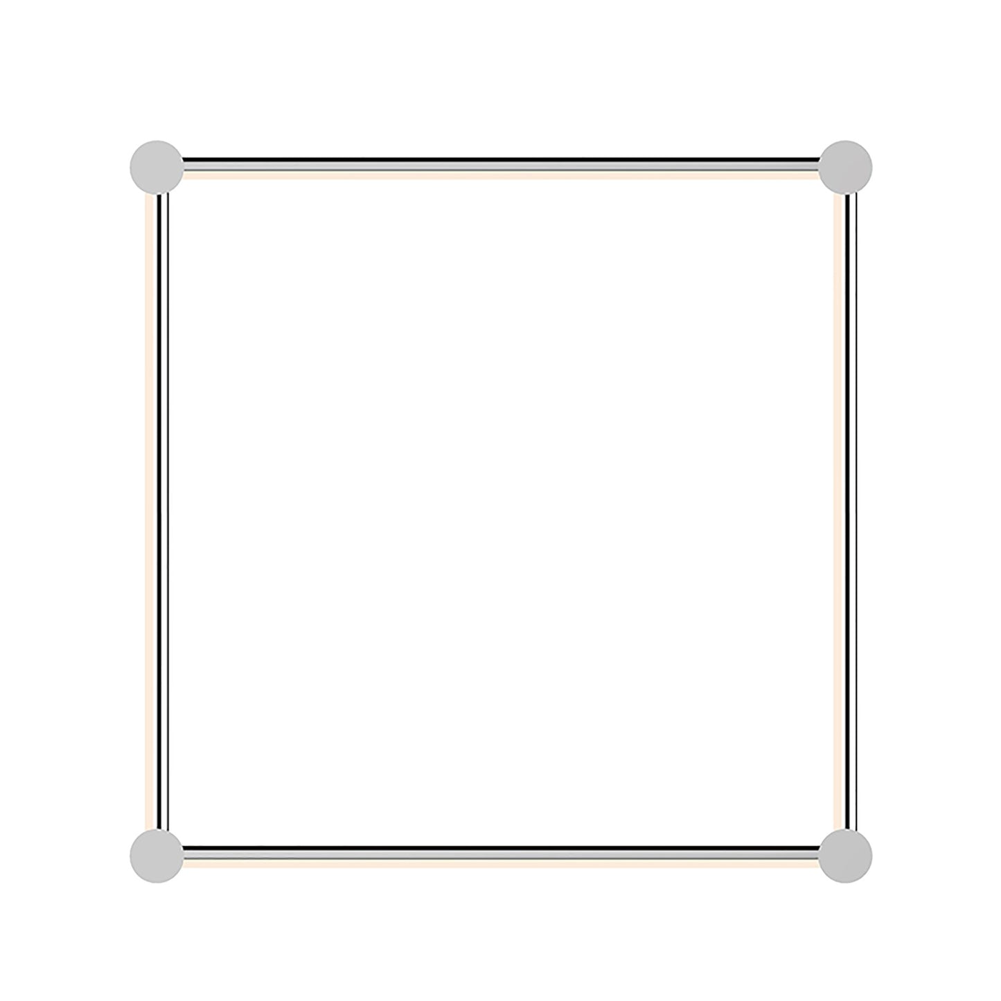 Purolinear 360™ Square LED Wall Light in Polished Chrome.