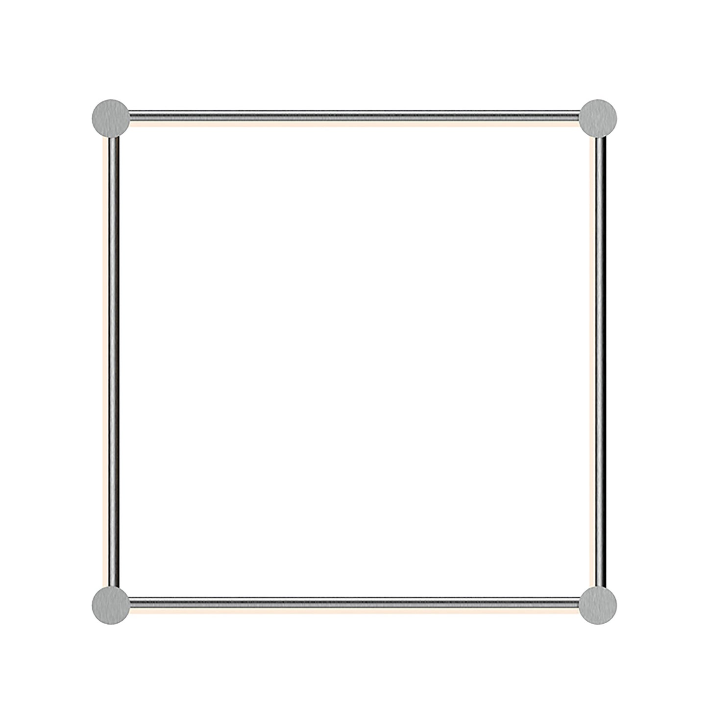 Purolinear 360™ Square LED Wall Light in Satin Chrome.