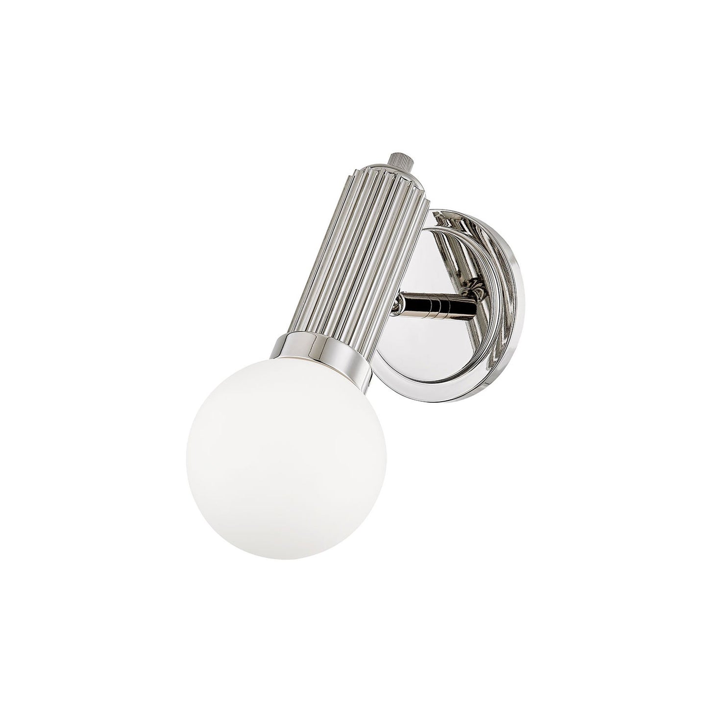 Reade Wall Light in Polished Nickel.
