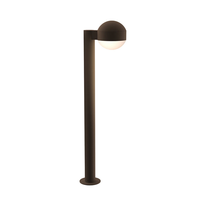Reals Dome Cap LED Bollard in Large/Dome Lens/Textured Bronze.