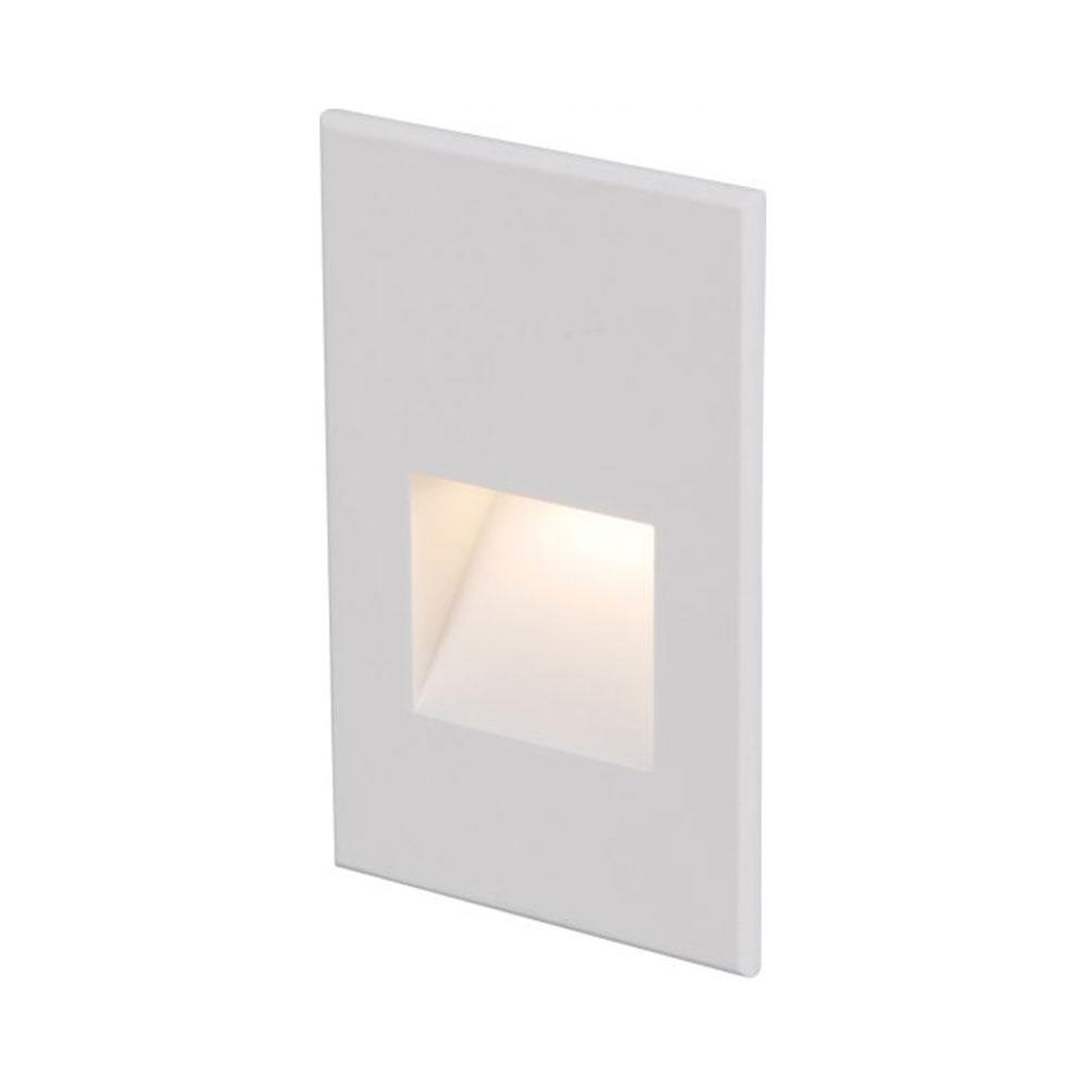 Rectangle LED Step Light in White on Aluminum (Vertical).