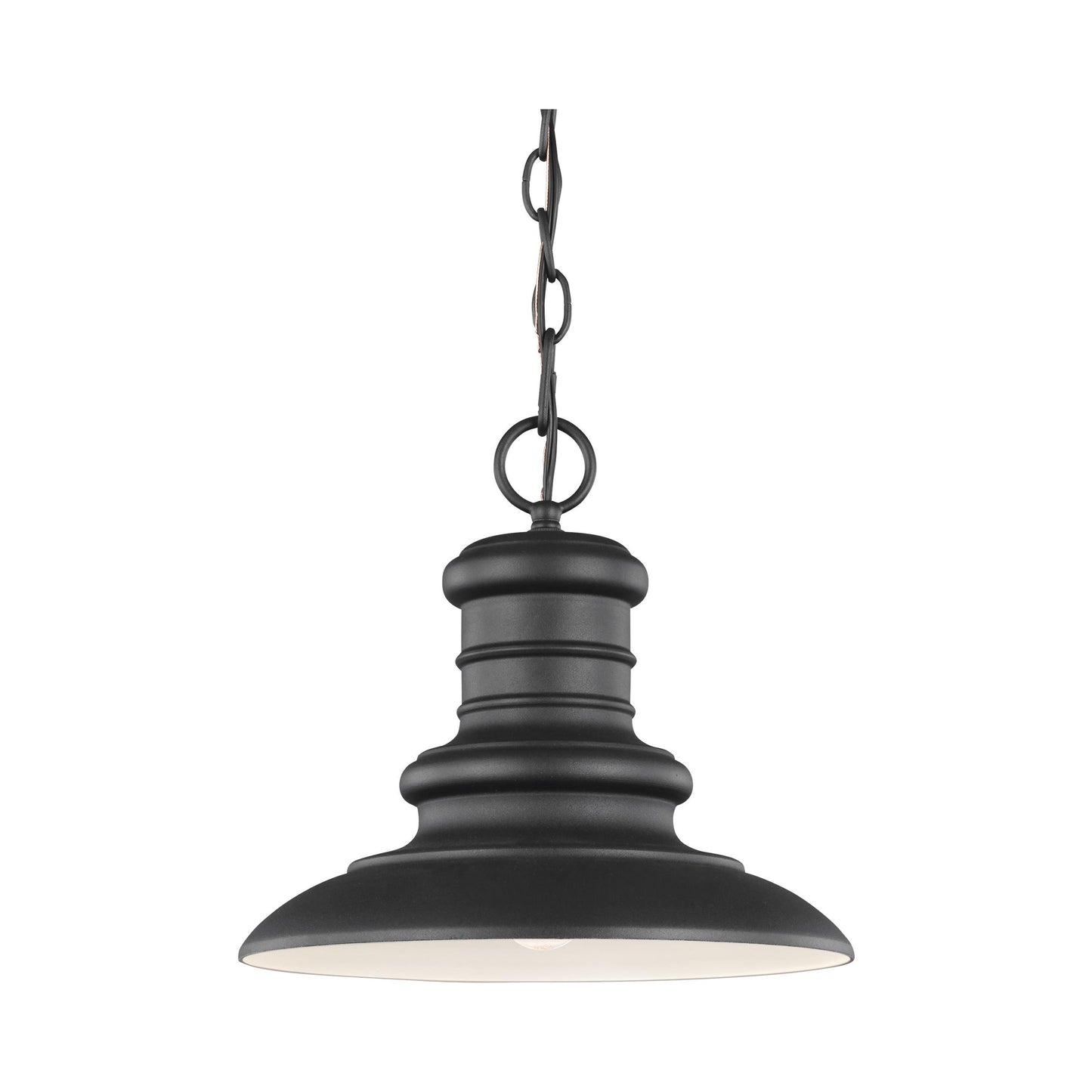 Redding Station Outdoor Pendant Light in Textured Black.
