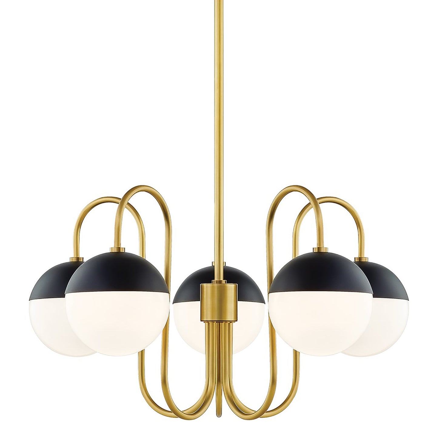 Renee Chandelier in Aged Brass / Black.