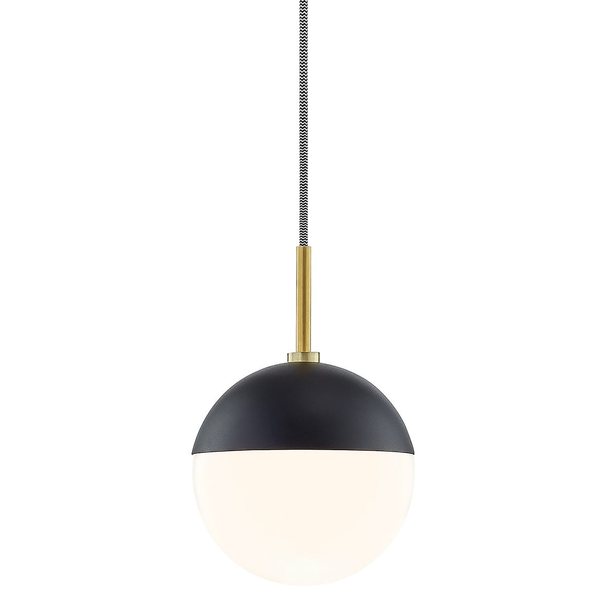 Renee Pendant Light in Aged Brass / Black (Small).