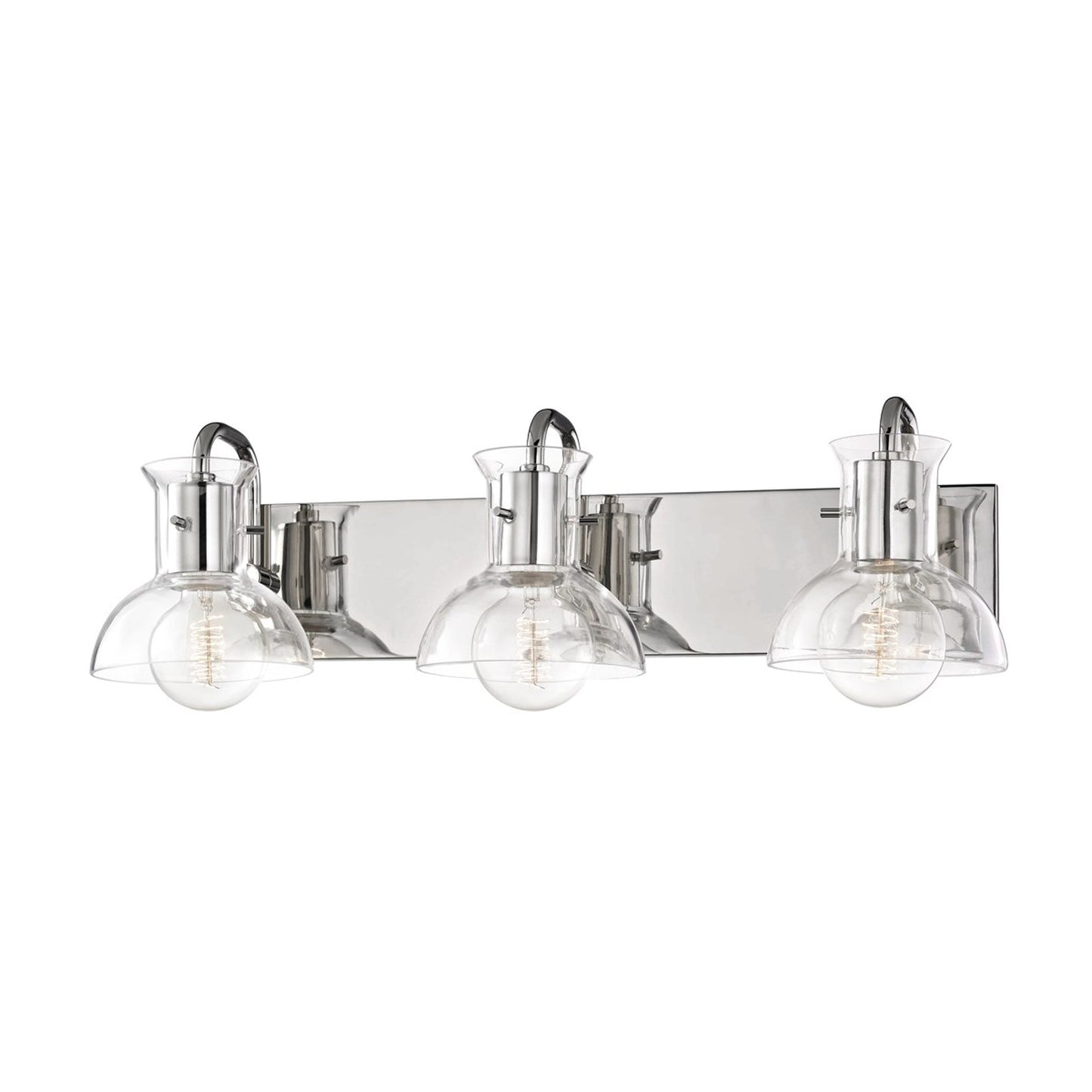 Riley Bath Wall Light in Polished Nickel (3-Light).
