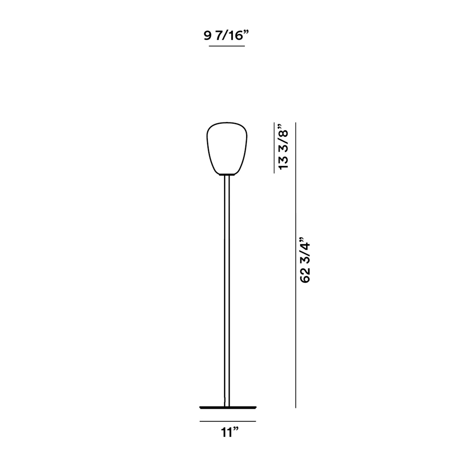 Rituals 1 Floor Lamp - line drawing.