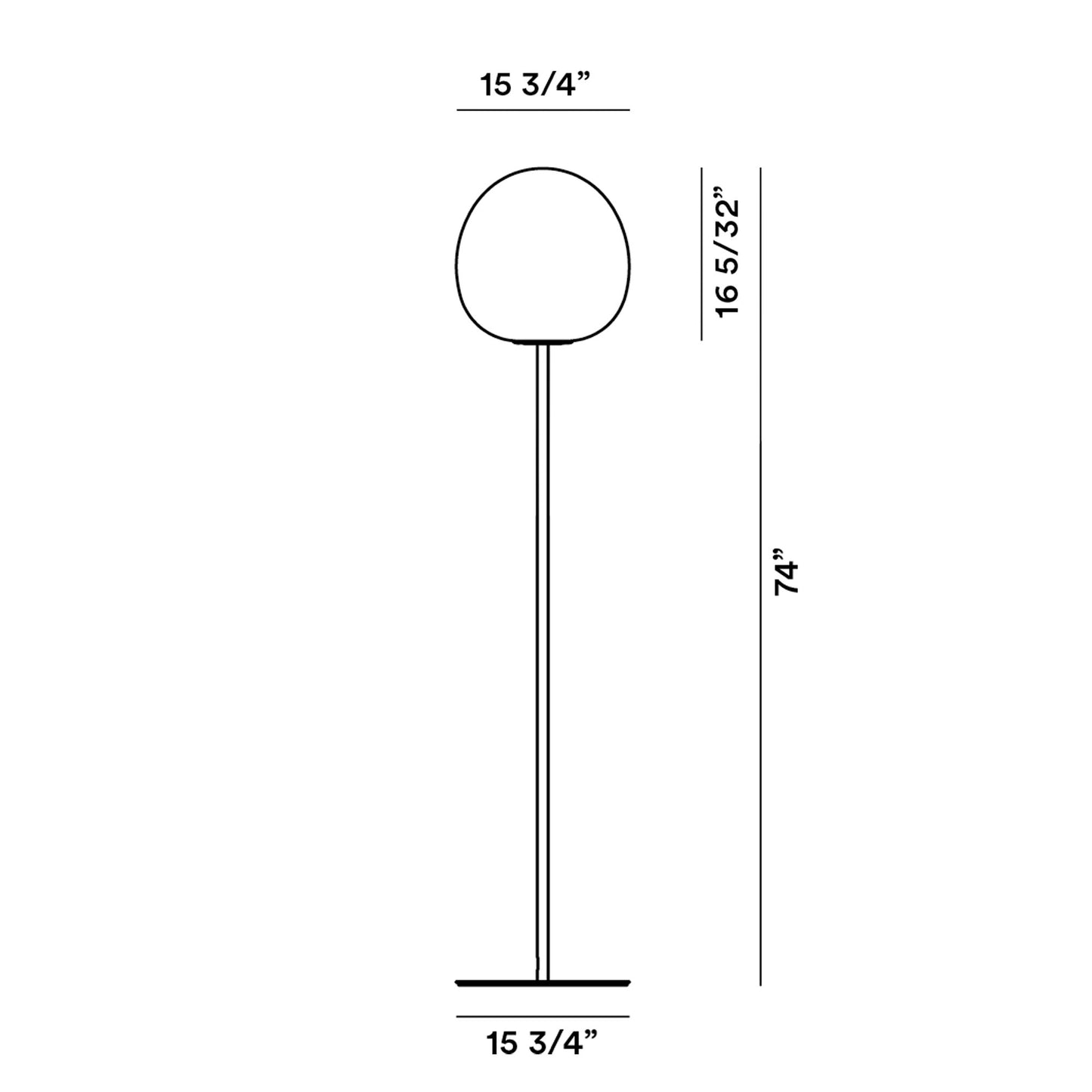 Rituals XL Floor Lamp - line drawing.