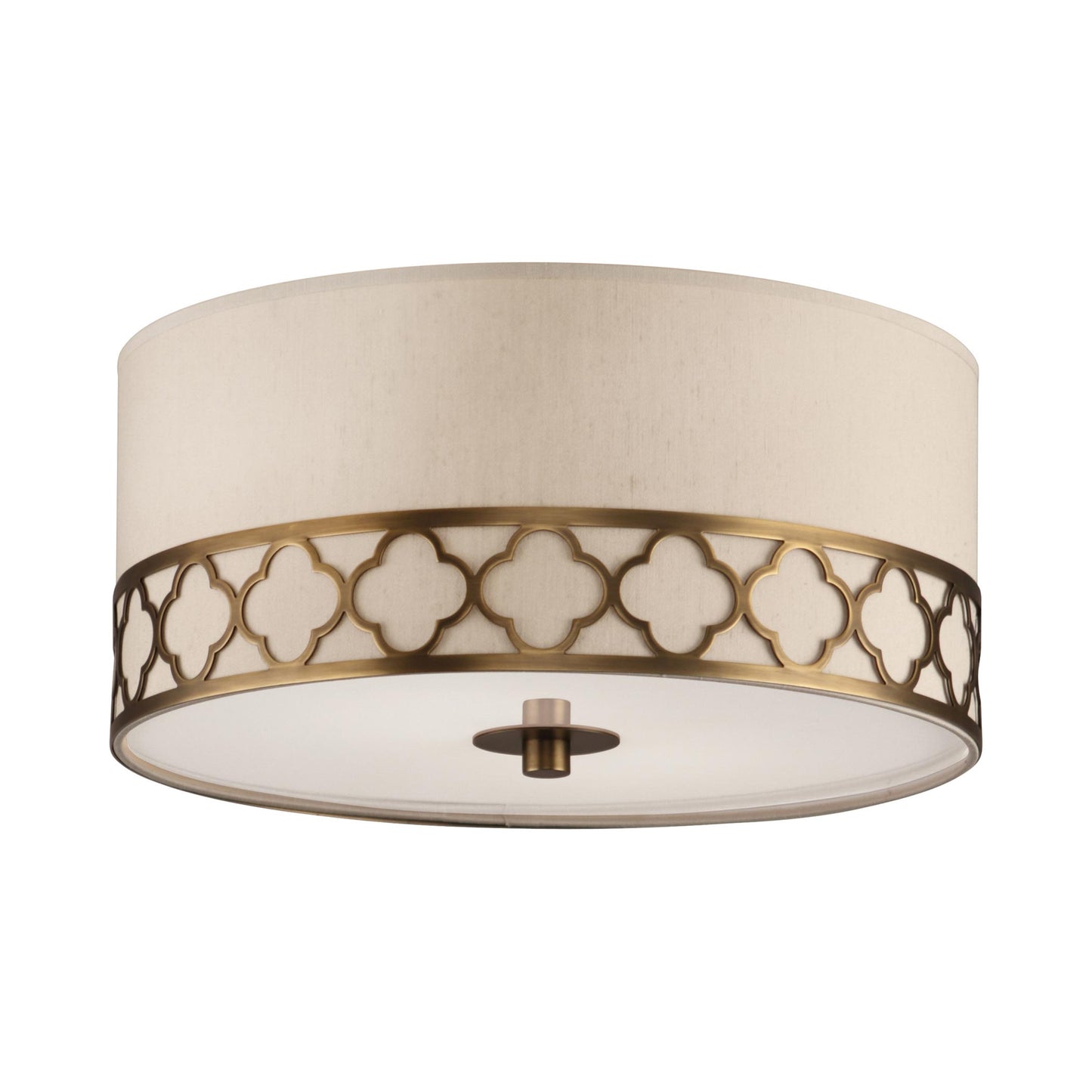 Addison Semi Flush Mount Ceiling Light in Weathered Brass.
