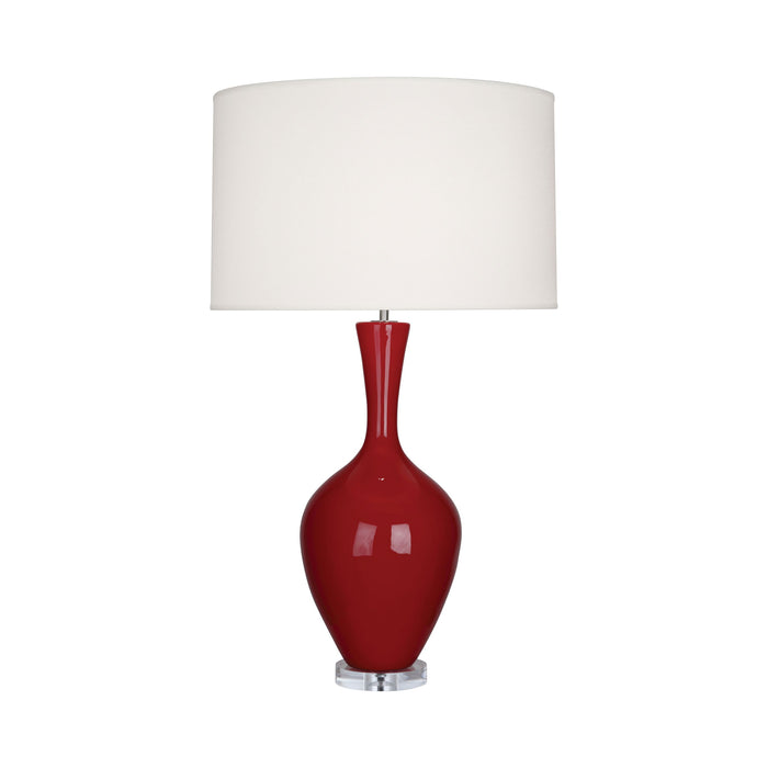Audrey Table Lamp in Oxblood.