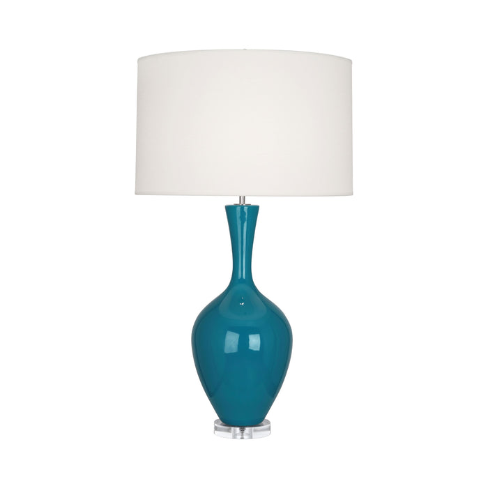 Audrey Table Lamp in Peacock.