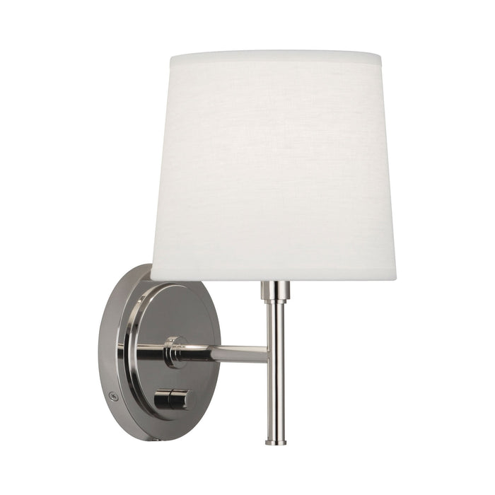 Bandit Wall Light in Polished Nickel.