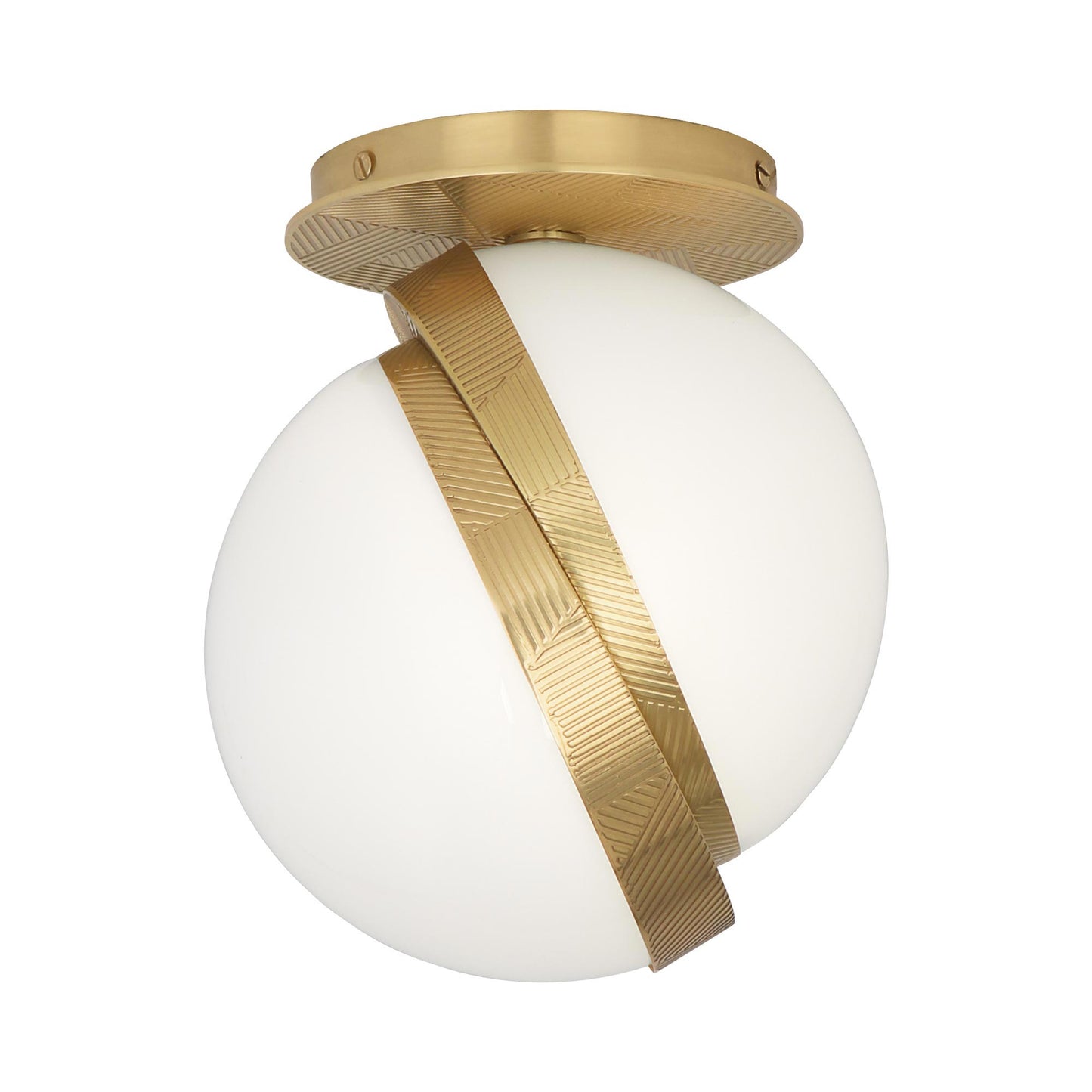 Brut Flush Mount Ceiling Light in Modern Brass.