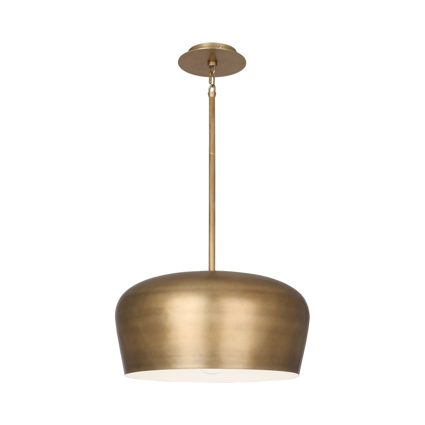 Bumper Pendant Light in Warm Brass.