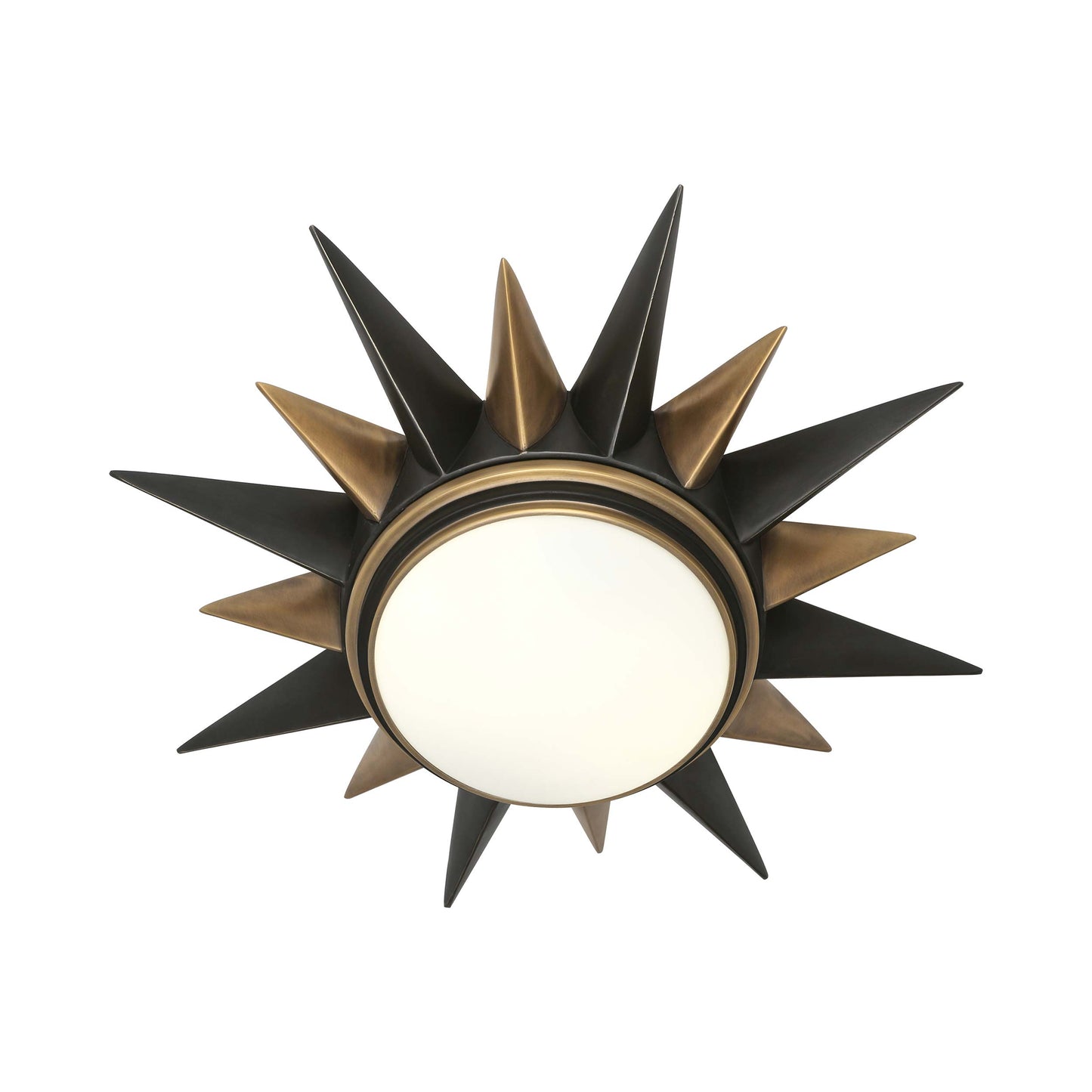 Cosmos Flush Mount Ceiling Light in Deep Patina Bronze/Warm Brass.