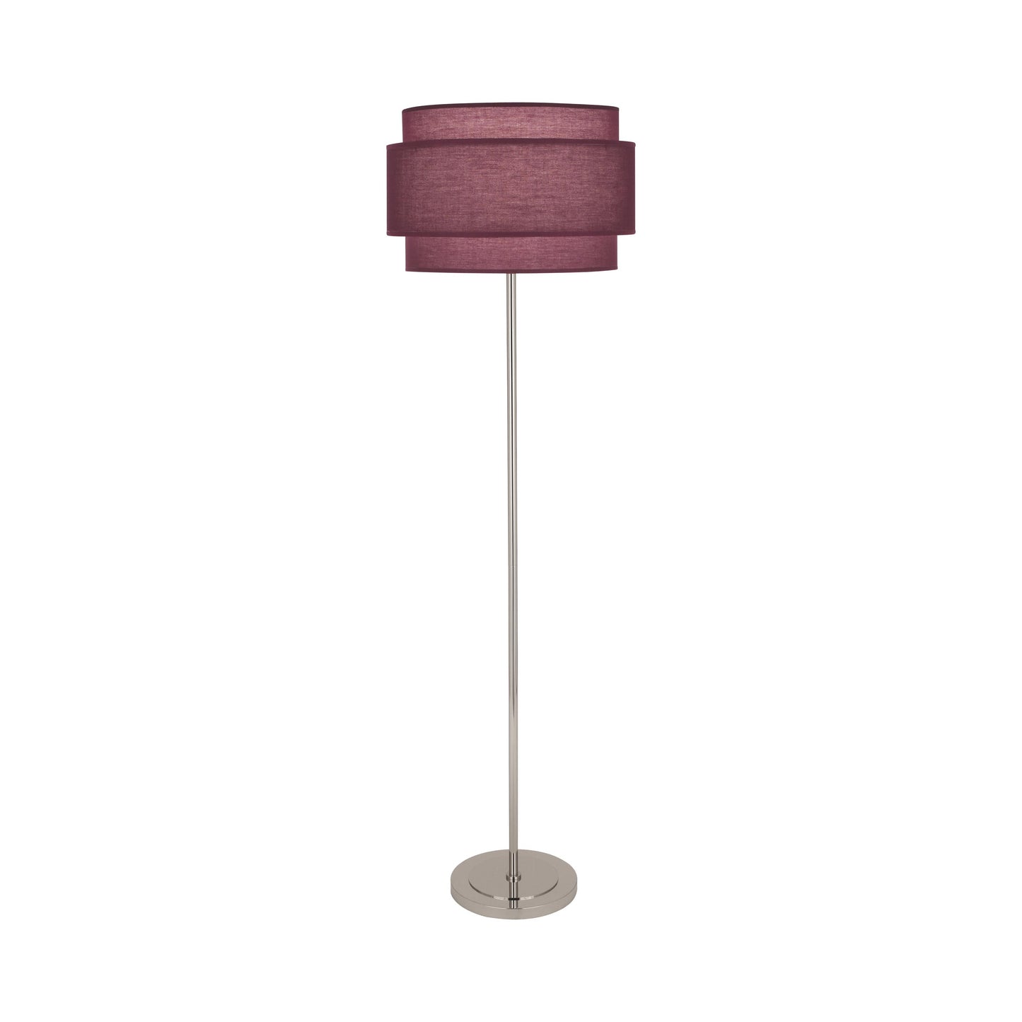 Decker Floor Lamp in Vintage Wine/Polished Nickel.