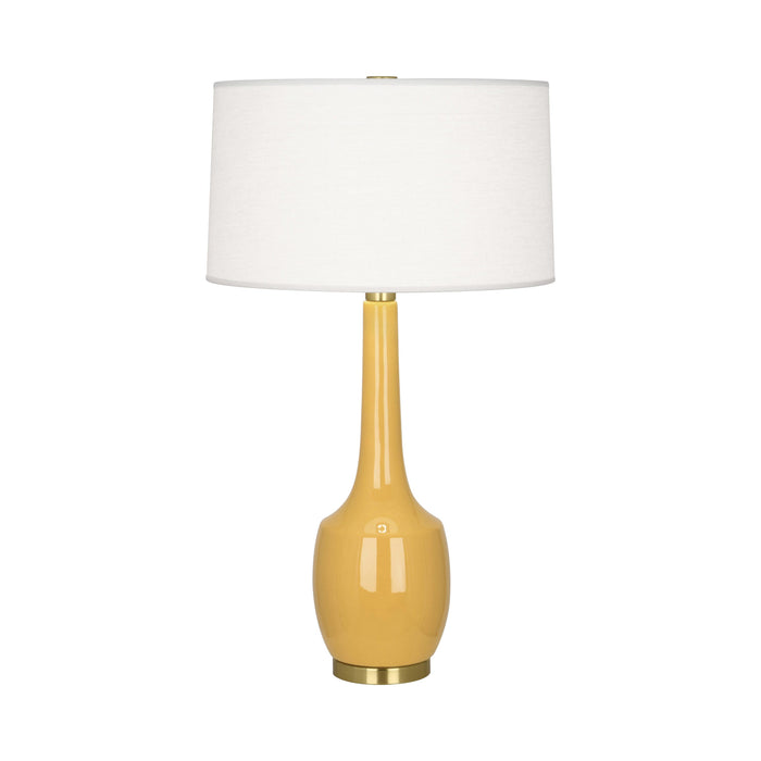 Delilah Table Lamp in Sunset Yellow.